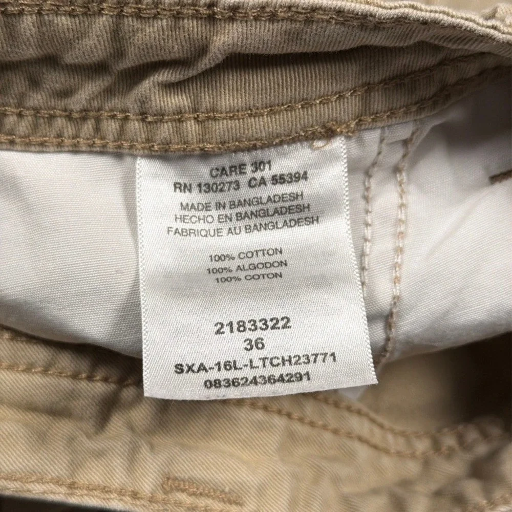 Lee Dungarees Cargo Shorts Mens 36 Tan Khaki Cotton Utility Relaxed Fit Hiking